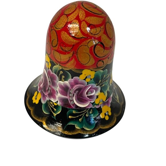 Hand-Painted Matryoshka Doll-Inspired Bell Ornament - Picture 3 of 4